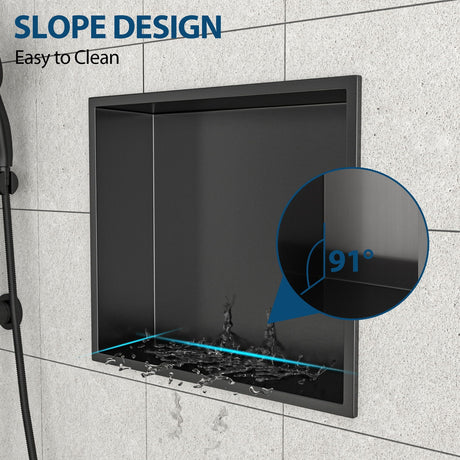 Stainless Steel Shower Niche With Seamless Design For Bathroom Storage HouseOfZazla