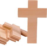 4.25 Inch High Unfinished Wooden Cross Shapes, Pack of 25, Ready to Paint or Decorate WoodArtSupply