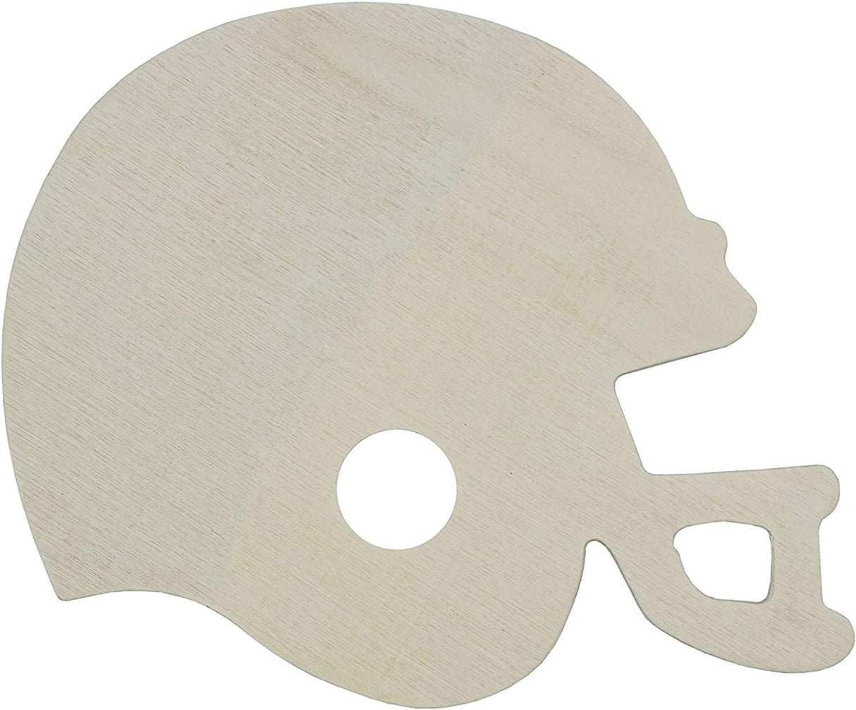 4 Inch Unfinished Wooden Football Helmet Shapes, Pack of 12, Ready to Paint or Decorate WoodArtSupply