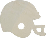 4 Inch Unfinished Wooden Football Helmet Shapes, Pack of 12, Ready to Paint or Decorate WoodArtSupply