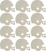 4 Inch Unfinished Wooden Football Helmet Shapes, Pack of 12, Ready to Paint or Decorate WoodArtSupply