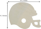 4 Inch Unfinished Wooden Football Helmet Shapes, Pack of 12, Ready to Paint or Decorate WoodArtSupply