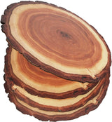 4 Pack 12 Inch X 5MM Artificial Thin UV Printed round Plywood, Imitative Rustic Wood Slices Place Mats WoodArtSupply