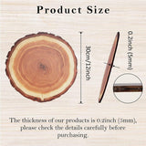 4 Pack 12 Inch X 5MM Artificial Thin UV Printed round Plywood, Imitative Rustic Wood Slices Place Mats WoodArtSupply