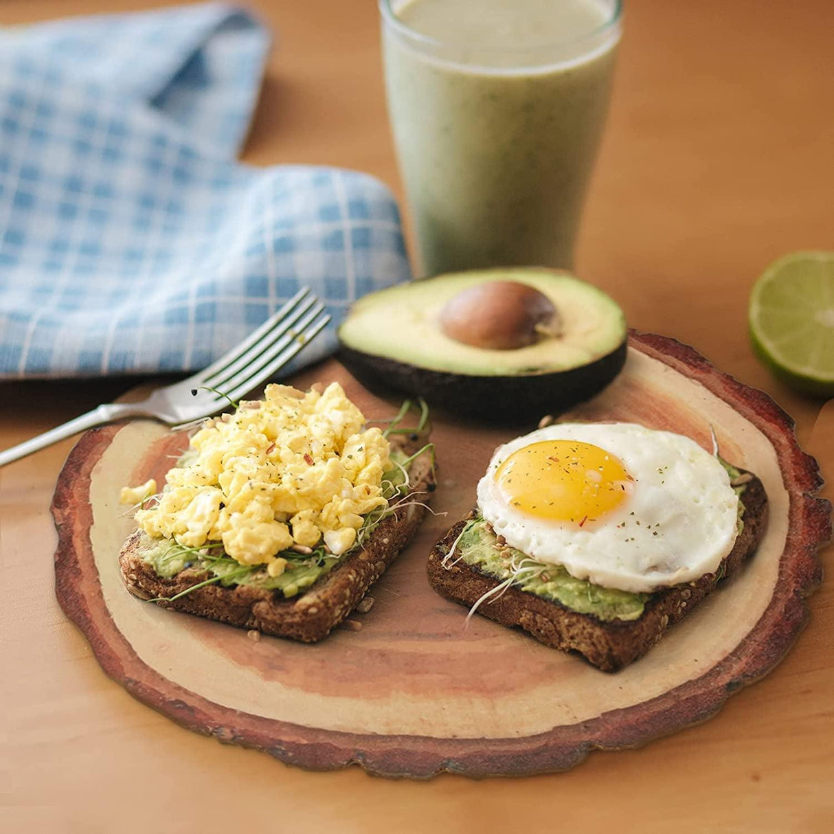 4 Pack 12 Inch X 5MM Artificial Thin UV Printed round Plywood, Imitative Rustic Wood Slices Place Mats WoodArtSupply