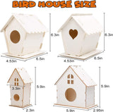 4 Pack Bird House Crafts for Kids Ages 5-8 8-12, Buildable DIY Birdhouse Kit for Children to Build WoodArtSupply