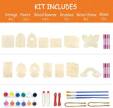 DIY Bird House and Wind Chime Craft Kit – 4 Pack Wooden Arts Set for Kids WoodArtSupply
