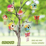 DIY Bird House & Wind Chime Craft Kit for Kids - 4 Pack Wooden Building & Painting Set WoodArtSupply