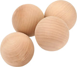 4 Pieces 3 Inch Wooden round Ball, Unfinished Natural DIY Decorative Crafting Hardwood Balls WoodArtSupply