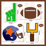 40 Pieces Football Theme Unfinished Wood Football Helmet Shaped Wood Slices Wooden Sports Cutout Football WoodArtSupply