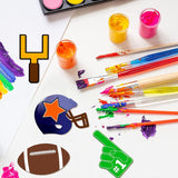 40 Pieces Football Theme Unfinished Wood Football Helmet Shaped Wood Slices Wooden Sports Cutout Football WoodArtSupply