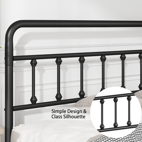 Metal Full Size Bed Frame with Headboard and Under Bed Storage HouseOfZazla