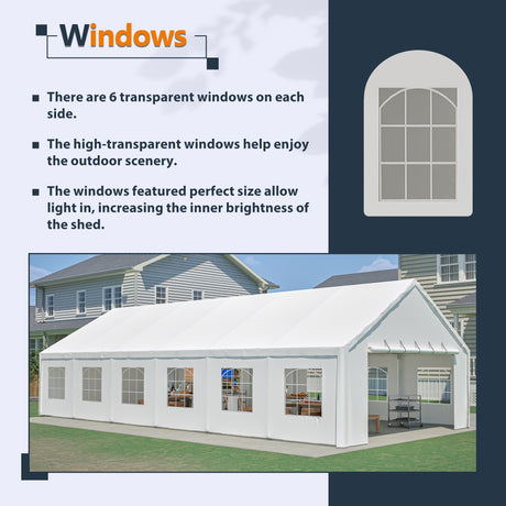 20x40FT Party Tent Heavy Duty, Large Wedding Event Shelters HouseOfZazla