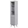 Tall Bathroom Storage Cabinet With Adjustable Shelves And 1 Drawer & Door HouseOfZazla
