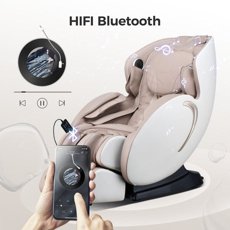 Bosscare - 3D Zero Gravity Massage Chair, Full Body Shiatsu Recliner With App HouseOfZazla