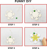 40PCS Christmas Crafts Unfinished Wooden Christmas Ornaments Kit, DIY Ornaments Crafts with 40PCS Colorful Bells and 40PCS Wax Rope WoodArtSupply