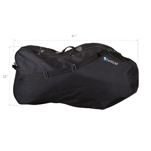 EarthLite Portable Massage Chair Package Vortex - Portable, Compact, Strong and Lightweight incl. Carry Case, Sternum Pad & Strap (15lbs), Black EarthLite