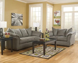 Signature Design by Ashley 1` Darcy Casual Plush Loveseat, Grayish Brown, 39"D x 67"W x 40"H, Gray Signature Design by Ashley