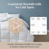 Bella Sonni® | Hotel-Quality All-Season Down Comforter King Size | Lightweight Yet Warm Duvet Insert for Hot Sleepers & Year-Round Use | No Cold Spots | 50-50 Down & Feather Fill | 750 Fill Power Bella Sonni