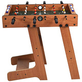 Giantex 27in Folding Foosball Table with 2 Mini Footballs, Score Keepers - ASTM Certified for Indoor Recreation, Great for Family Game Nights and Parties Giantex