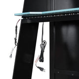 Ball & Cast Twin Size Gaming Loft Bed with Desk,Wood Gamer Bed Frame w/Shelves and RGB Light,Underbed Storage Space,Stairs,Full-Length Guardrail,Bedroom Furniture for Student Dorms,Cloud Blue Ball & Cast