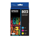 EPSON 802 DURABrite Ultra Ink Standard Capacity Color Combo Pack (T802520-S) Works with WorkForce Pro WF-4720, WF-4730, WF-4734, WF-4740 Epson