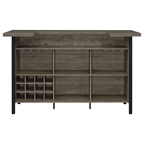 Coaster Furniture Bar Unit Grey Driftwood Black 182105 - WoodArtSupply