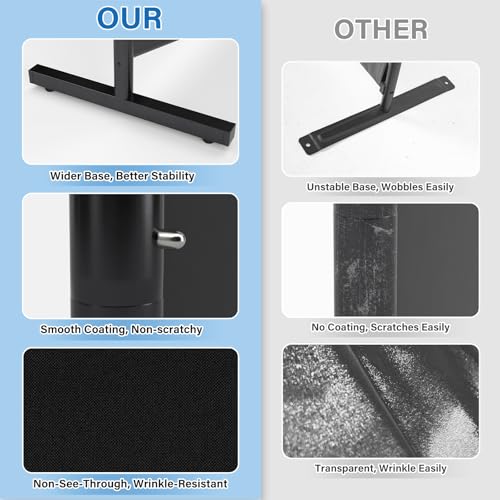 AKTOP Room Divider, Freestanding Single Panel Privacy Screen, Portable Temporary Wall Dividers for Room Separation, Large Room Partitions and Separators for Home, Office, Dorm, 71''W x 71''H, Black AKTOP