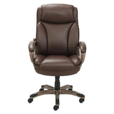 Alera Alera Veon Series Executive High-Back Bonded Leather Chair, Supports Up to 275 Lb, Brown Seat/Back, Bronze Base Alera