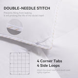 LESNNCIER Goose Feather Down Fiber Comforter Twin Size, Ultra Soft Medium Warm Duvet Insert, All Season Luxury Hotel Bedding Comforters with Corner Tabs(White,68x90) LESNNCIER