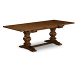 East West Furniture LAT-08-TP Lassale Modern Dining Rectangle Kitchen Table Top with Removable Leaf & Double Pedestal Base, 42x92 Inch, Walnut East West Furniture