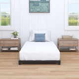 Nailsong 3 Inch Twin Bed Frames Low Profile, Twin Platform Bed Frame No Box Spring Needed, Heavy Duty Metal, Easy Assembly, Black Nailsong