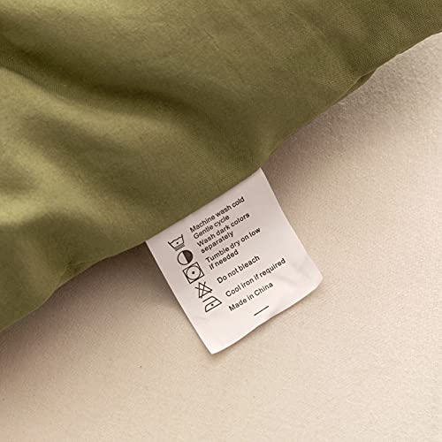ROSGONIA Comforter Full Size for Girls Boys Teens Olive Green, 3pcs (1 Olive Comforter & 2 Pillowcases), Lightweight Dorm Bedding Blanket Quilts ROSGONIA