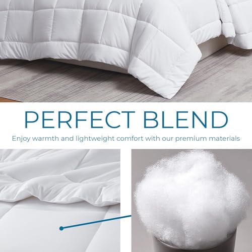 Nestl Comforter Duvet Insert, Quilted Down Alternative Comforter Twin XL Size, All Season White Duvet Inserts, Twin XL Size with Corner Tabs Nestl