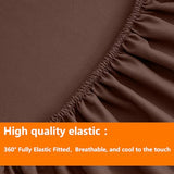 TAIMIT Brown Twin Size Comforter Set - 5 Pieces, Bed in a Bag Bedding Sets with All Season Soft Quilted Warm Fluffy Reversible Comforter,Flat Sheet,Fitted Sheet,1 Pillow Shams,1 Pillowcases TAIMIT