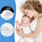 King Waterproof Mattress Protector - Noiseless, Breathable, Machine Washable Fitted Mattress Cover with Deep Pocket up to 5”-21”（White） Softhour