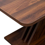 KEIKI 55.12”-70.87”L Extendable Dining Room Console Table for 4-8 People, Wood Modern Rectangle Expandable Kitchen Living Meeting Room Gatherings Furniture, Marble Walnut KEIKI