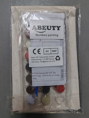 ABEUTY DIY Paint by Numbers for Adults Beginner, Purple Flower Rural Cabin Landscape 16x20 inches Number Painting Home Decoration Crafts (No Frame) ABEUTY