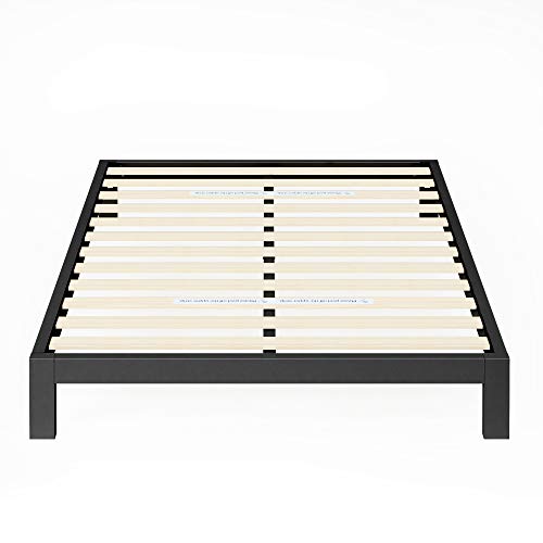 ZINUS Arnav King Metal Bed Frame with Wood Slat Support – No Box Spring Needed, Easy Assembly, Black Zinus