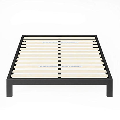 ZINUS Arnav King Metal Bed Frame with Wood Slat Support – No Box Spring Needed, Easy Assembly, Black - WoodArtSupply