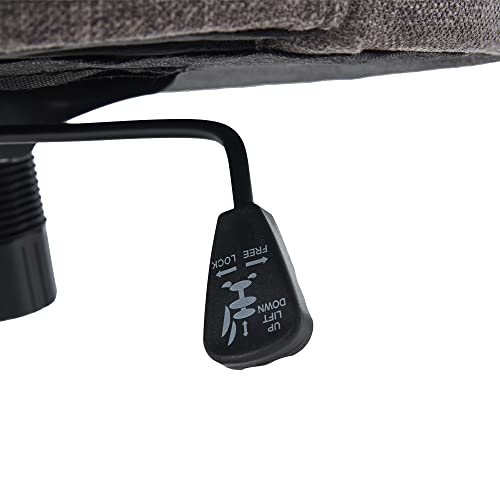 Batohom Home Office Chair Adjustable Height Swivel Chair with Wheels Linen Fabric Upholstered Computer Desk Chair with Wooden Legs Comfortable Armless Chair for Home Office Study Studio(Beige) Batohom