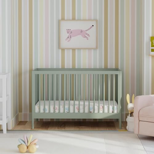 Davinci, Birdie 3-in-1 Convertible Crib, Light Sage, Easy Assemble, Greenguard Gold Certified DaVinci