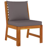 ANYCHOLE 11 Piece Patio Dining Set with Cushions Solid Wood Acacia,Rustic Acacia Wood Patio Dining Set with Cushions for Timeless Garden Charm Patio Furniture Sets, Outdoor Furniture Sets ANYCHOLE