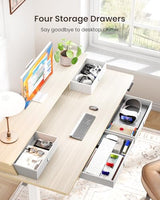 ErGear Electric Standing Desk with 4 Drawers, Height Adjustable Desk with Storage, C-Clamp Mount Compatible, Computer Home Office Table with Cable Management Tray ErGear