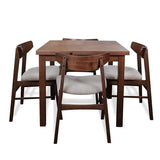 CONSDAN Extendable Dining Table Set(Table Only), Solid Hardwood Structure – Space-Saving Design, Ideal for Compact Dining Space and Expands for Larger Dining Areas CONSDAN