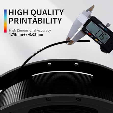 PLA+3D Printer Filament 1.75mm Bundle, Individually Vacuum Packed, Multicolor Dimensional Accuracy +/- 0.02mm, 0.25kg per Spool, 16 Pack, 4kg Total KALIDORA