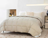 Eastwarmth Lightweight Goose Down Comforter Cooling Blanket Duvet for Summer/Warm Weather, 100% Cotton Cover Grey,Full/Queen Size(90x90inch) Eastwarmth