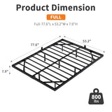 HOMBCK Floating Bed Frame Full Size with LED Light, Modern Metal Bed Frame, No Box Spring Needed, Noise Free, Easy Assembly HOMBCK