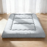 DUMOS Japanese Floor Mattress Twin Size 4-Inch, Futon Mattress Foldable with Removable Washable Cover, Portable Roll Up Tatami Mat for Kids Room, Dorm, Sleepovers and Solo Sleeper, Gray DUMOS