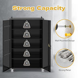 biosp 72" H Wide & Deep Garage Storage Cabinet with Wheels & Pegboards, Metal Storage Cabinet with Locking Door & Adjustable Shelves, Rolling Tool Cabinet for Garage, Shop, Office, 72"x43"x22" biosp